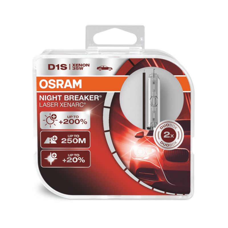 фото Ксеноновая лампа osram d1s 35w xenarc night breaker laser (duobox) 2шт 66140xnl-hcb