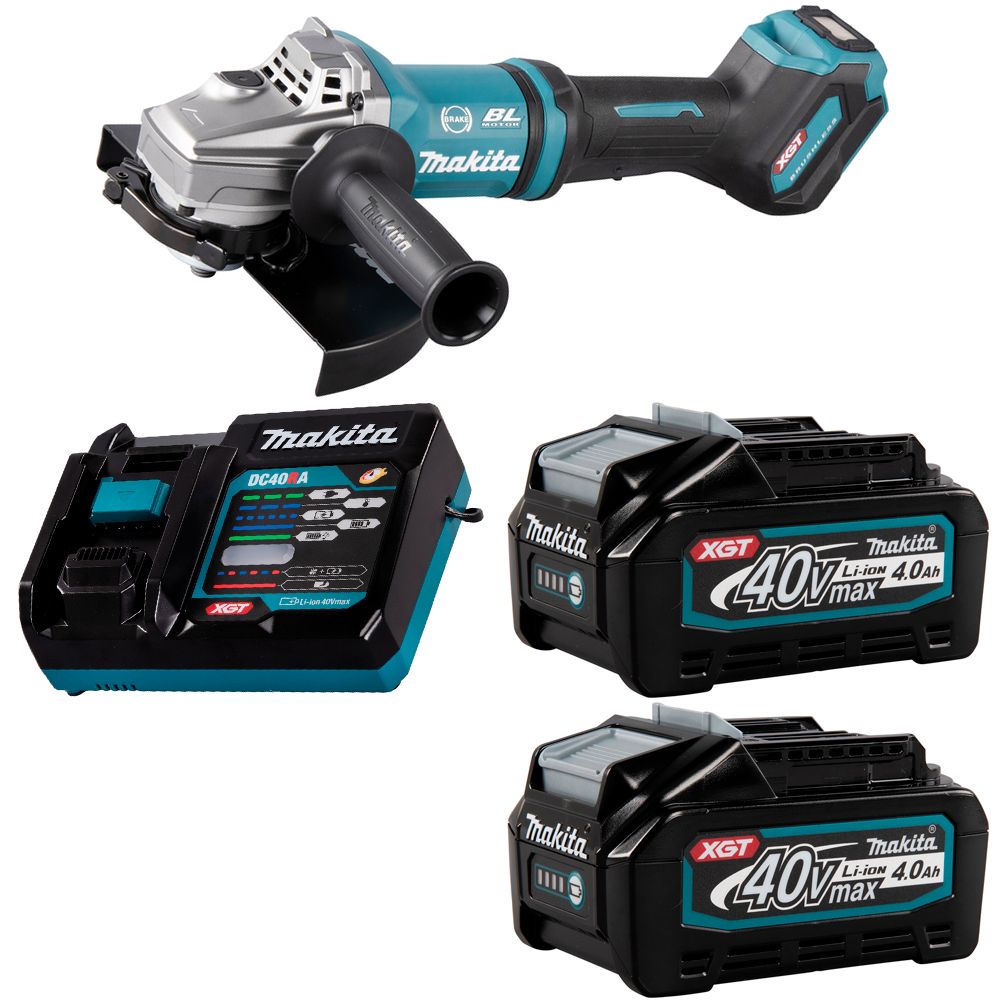 Шлифмашина угловая аккумуляторная Makita 40В XGT 230мм 2x4Ач GA038GM201