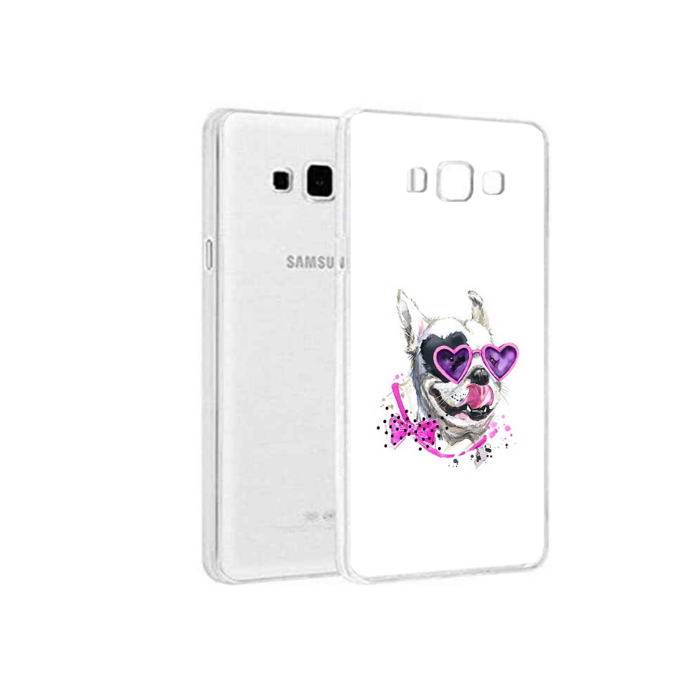 

Чехол MyPads Tocco для Samsung Galaxy A8 акварельный пёс, Прозрачный, Tocco