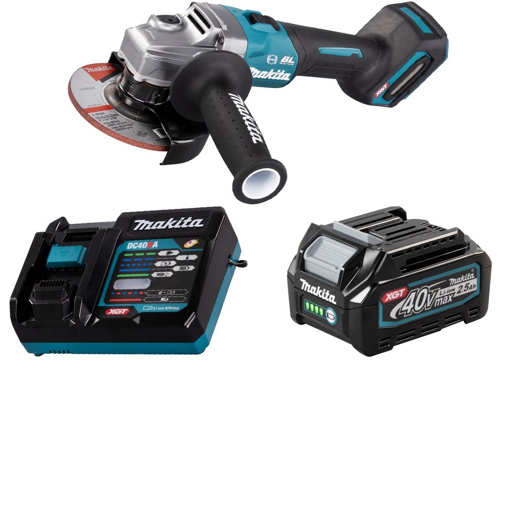 Шлифмашина угловая аккумуляторная Makita 40В XGT 125мм 1x25Ач GA005GD101 53050₽