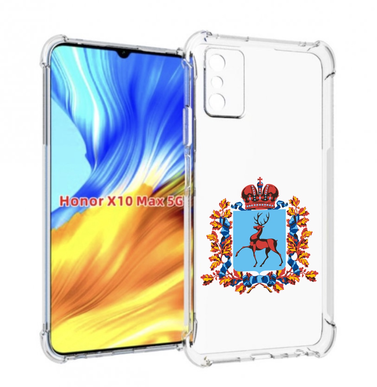 

Чехол MyPads герб-нижегородская-область для Honor X10 Max, Прозрачный, Tocco