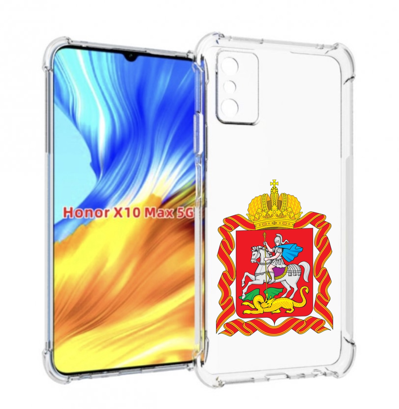 

Чехол MyPads герб-московская-область для Honor X10 Max, Прозрачный, Tocco