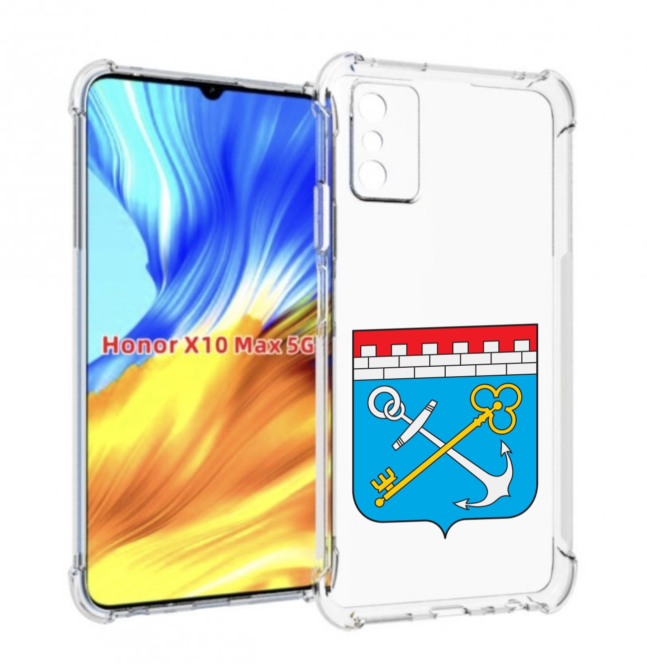 

Чехол MyPads герб-ленинградская-область-питер для Honor X10 Max, Прозрачный, Tocco