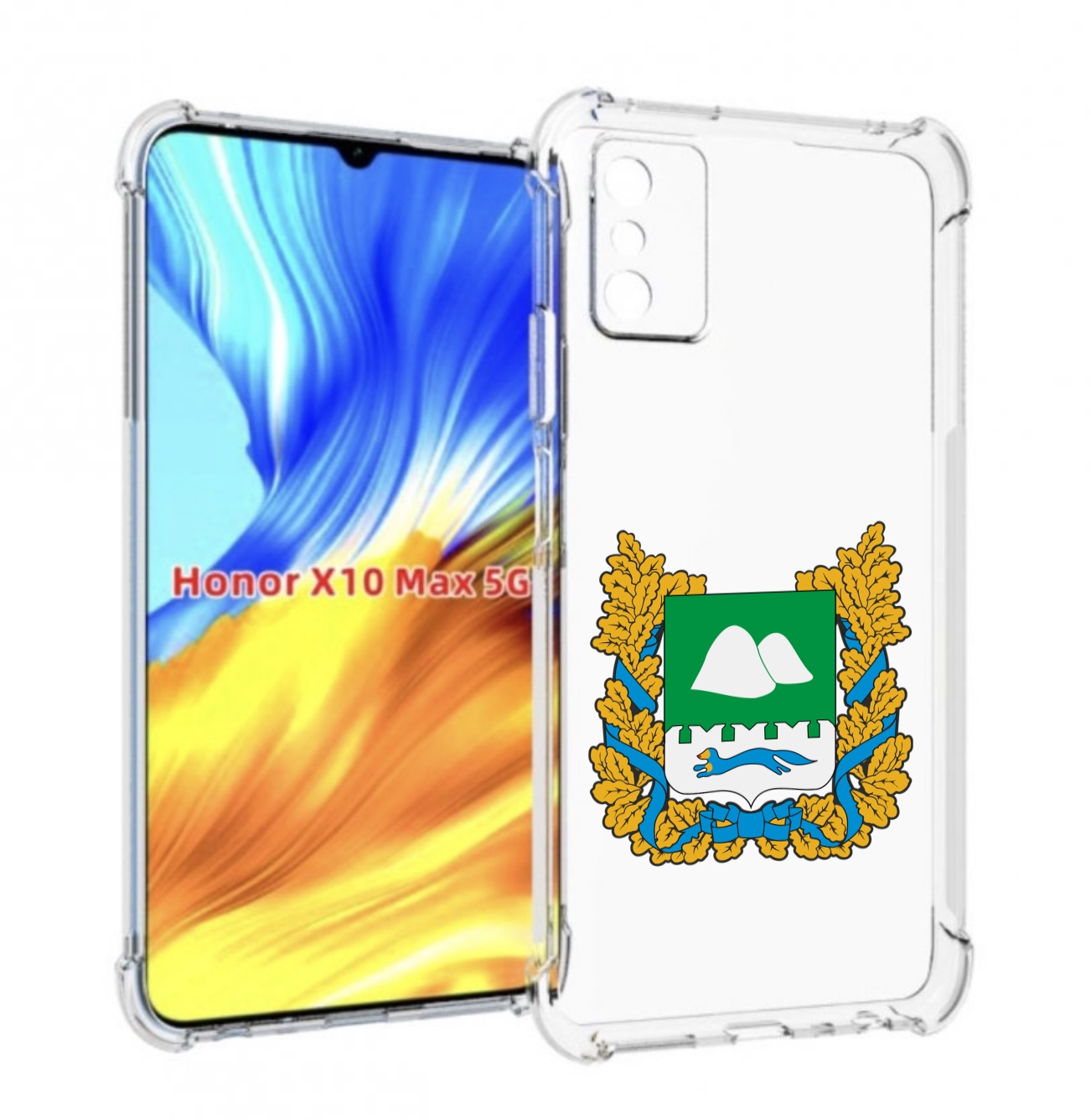 

Чехол MyPads герб-курганскои-области для Honor X10 Max, Прозрачный, Tocco