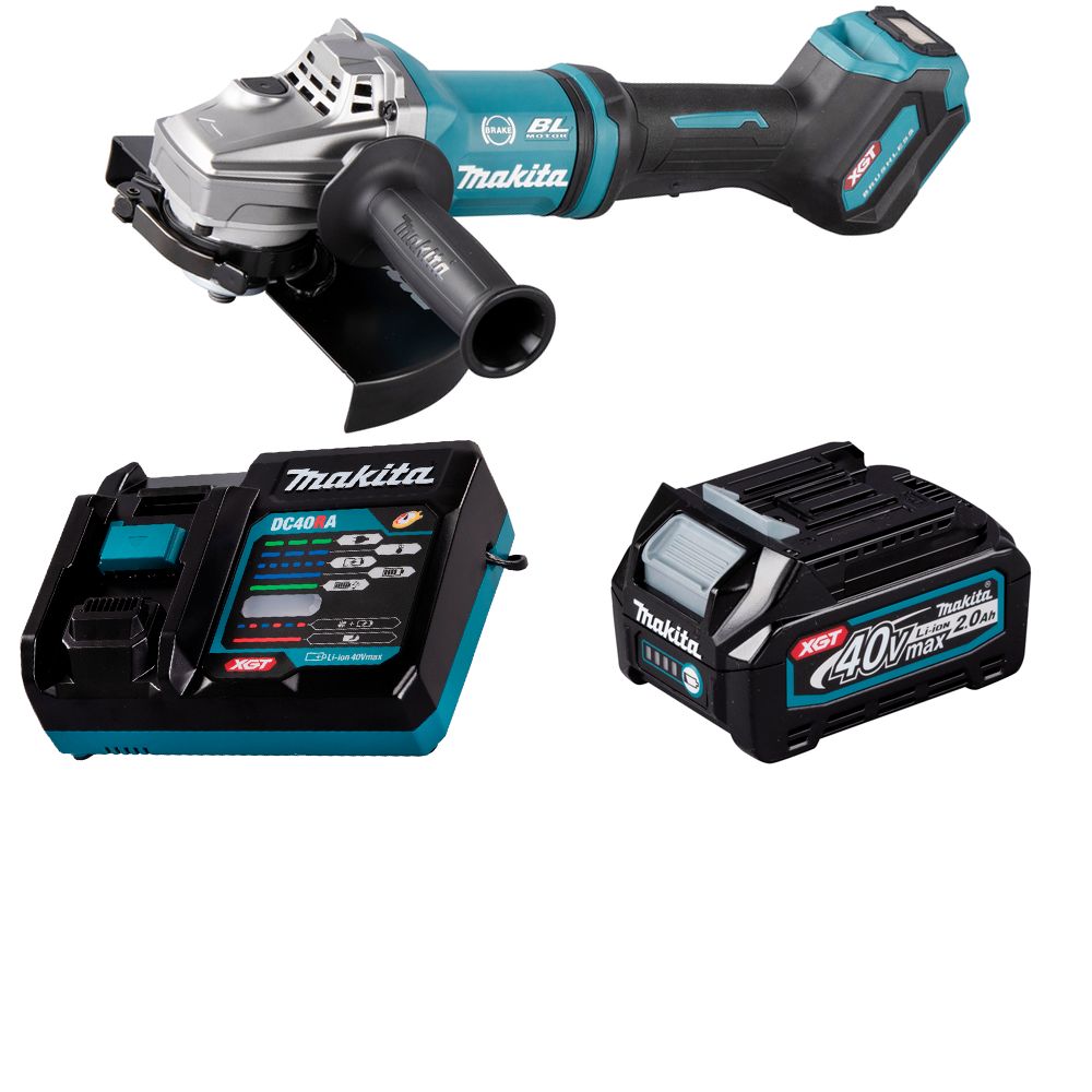 Шлифмашина угловая аккумуляторная Makita 40В XGT 230мм 1x2Ач GA038GA101