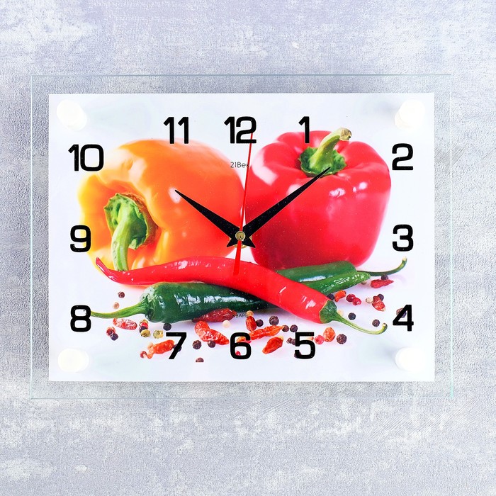 

Часы настенные, серия: Кухня, "Перцы", плавный ход, 20 х 26 см