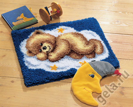 фото Набор для вышивания коврика vervaco "спящий мишка", арт.pn 0014291