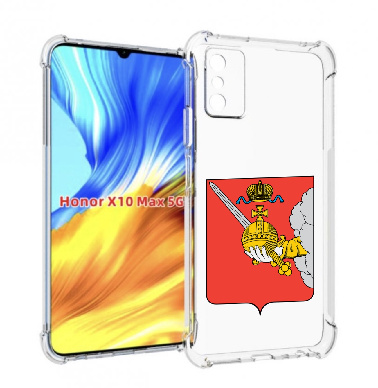 

Чехол MyPads герб-вологодскои-области для Honor X10 Max, Прозрачный, Tocco