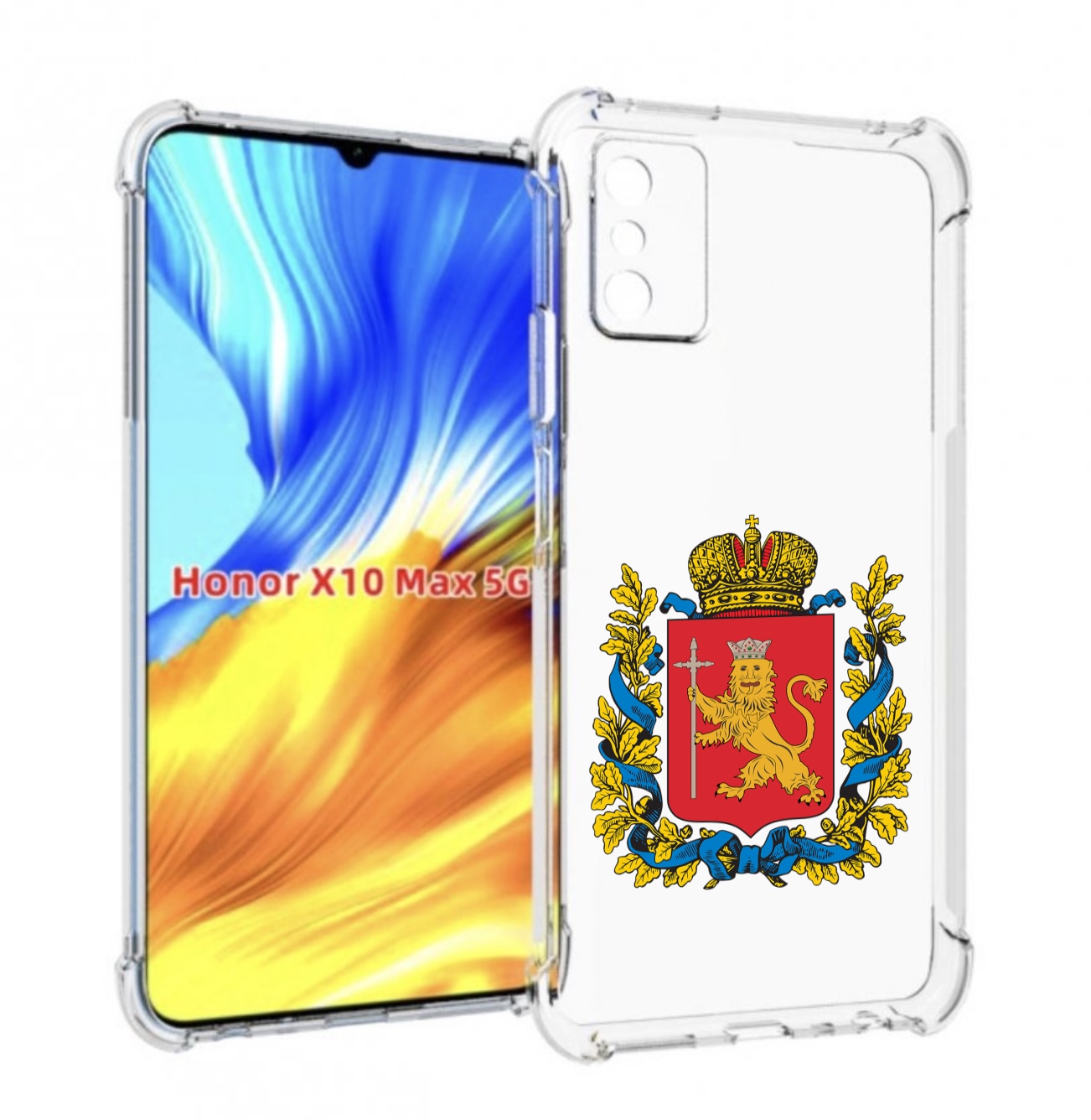 

Чехол MyPads герб-владимирская-область для Honor X10 Max, Прозрачный, Tocco