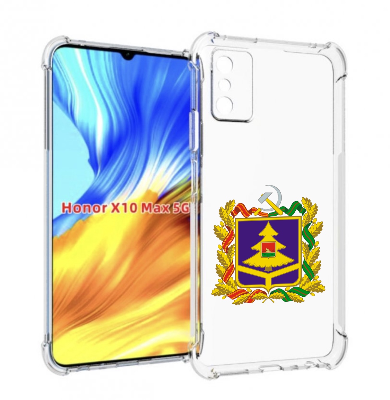 

Чехол MyPads герб-брянскои-области для Honor X10 Max, Прозрачный, Tocco