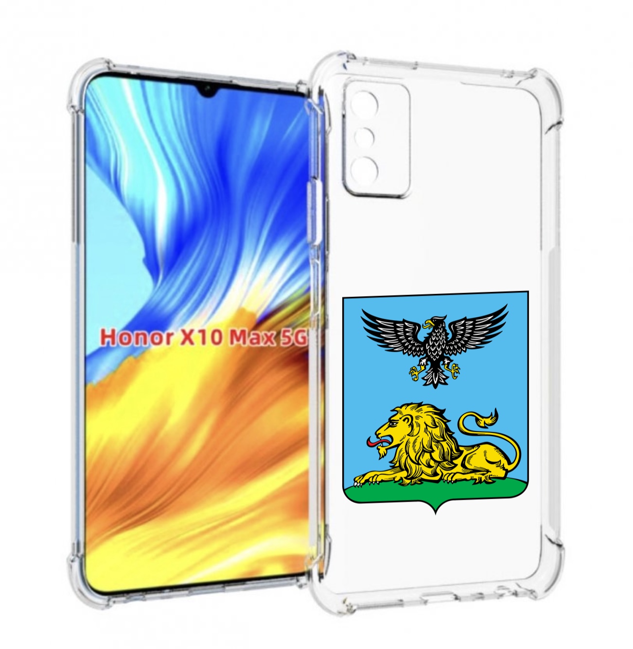 

Чехол MyPads герб-белгородскои-области для Honor X10 Max, Прозрачный, Tocco