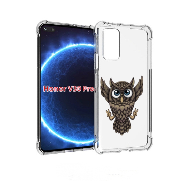 

Чехол бампер MyPads Сова для Honor V30 Pro, Прозрачный, Tocco