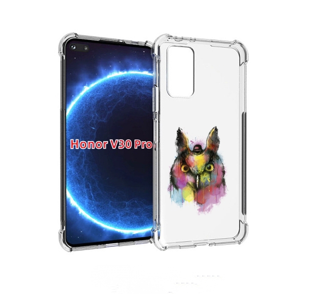 

Чехол бампер MyPads Сова 2 для Honor V30 Pro, Прозрачный, Tocco