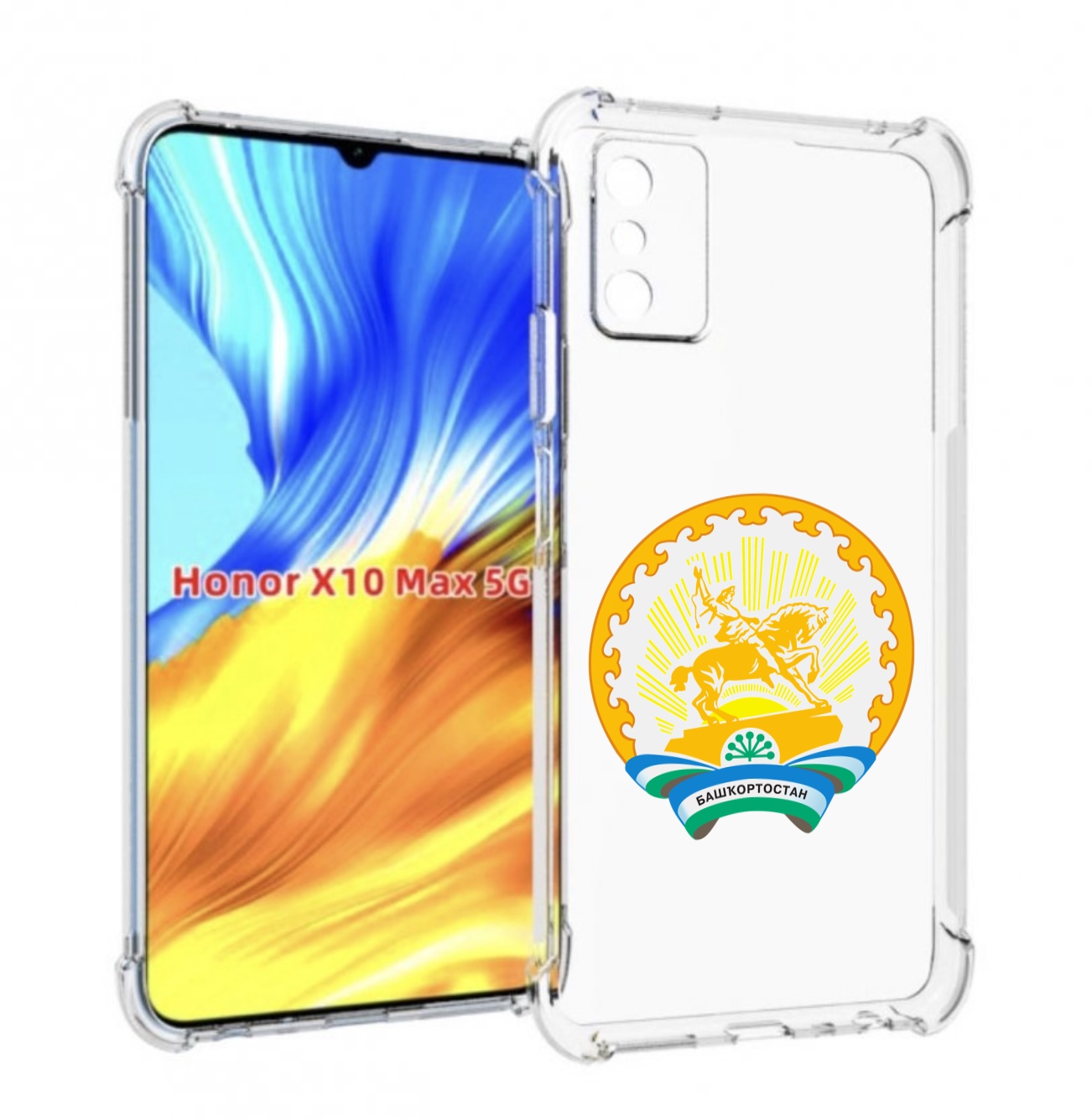 

Чехол MyPads герб-башкортостан-уфа для Honor X10 Max, Прозрачный, Tocco
