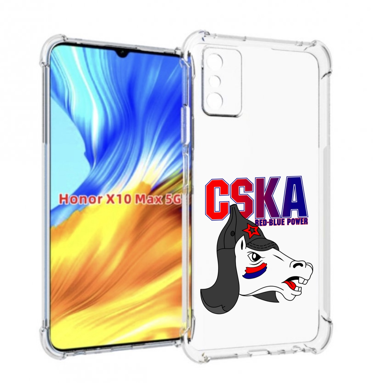 

Чехол MyPads ФК ЦСК лошадка россия для Honor X10 Max, Прозрачный, Tocco