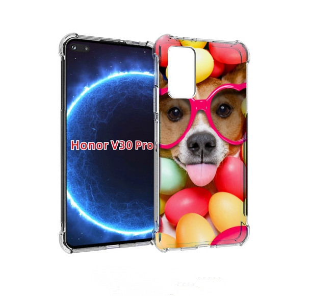 

Чехол бампер MyPads Собака-в-яйцах для Honor V30 Pro, Прозрачный, Tocco