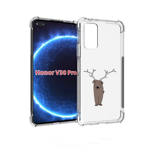 

Чехол бампер MyPads Собака олень для Honor V30 Pro, Прозрачный, Tocco