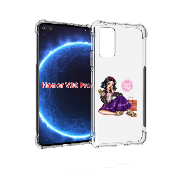 

Чехол бампер MyPads Сладкая-жизнь женский для Honor V30 P, Прозрачный, Tocco