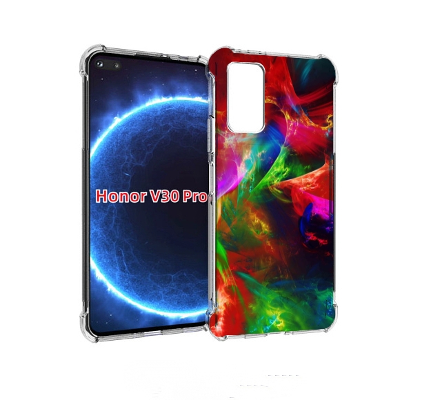 

Чехол бампер MyPads Сияние-красок для Honor V30 Pro, Прозрачный, Tocco