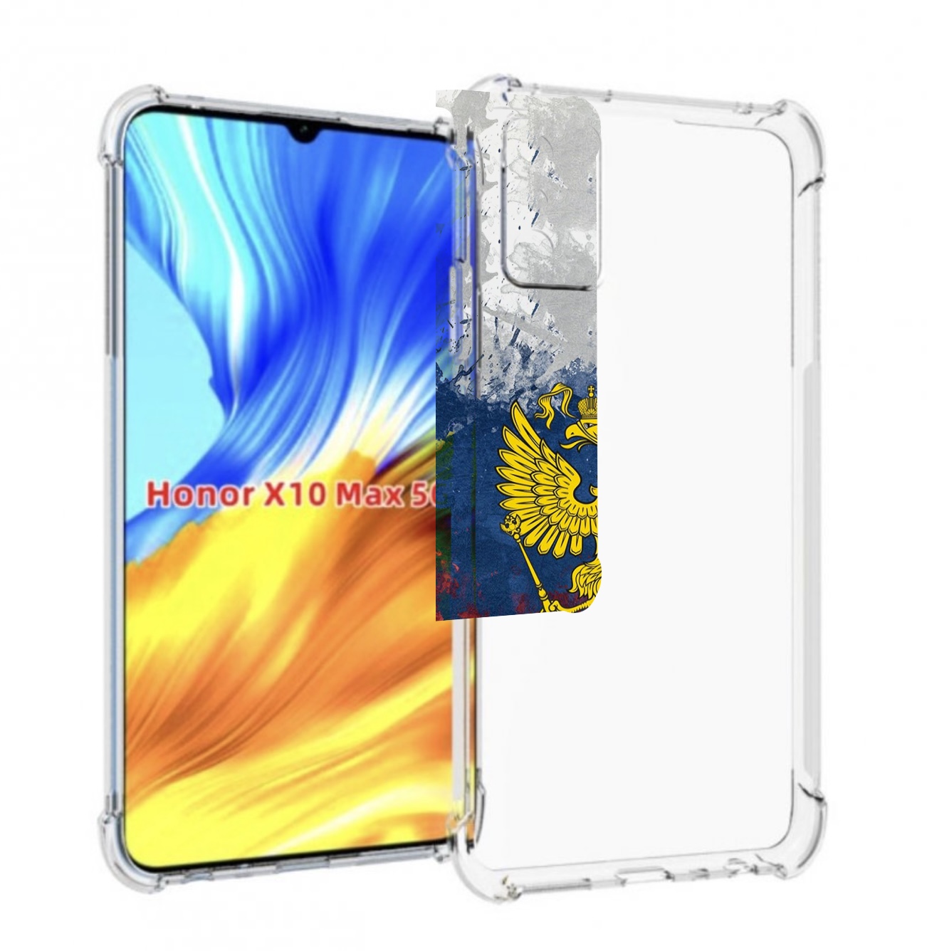 

Чехол MyPads герб-России для Honor X10 Max, Прозрачный, Tocco
