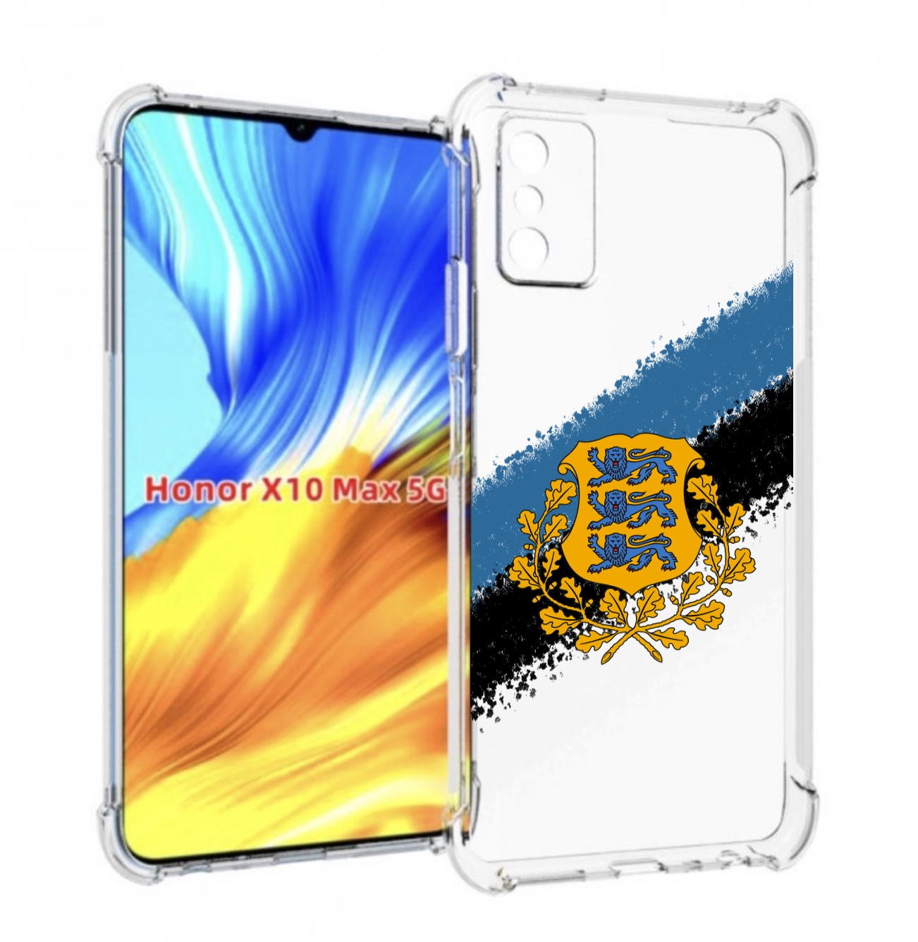 

Чехол MyPads герб флаг эстонии-2 для Honor X10 Max, Прозрачный, Tocco
