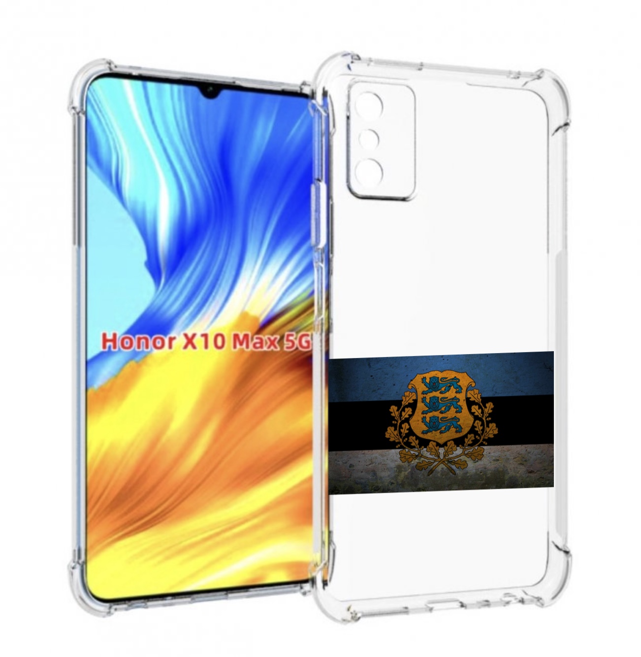 

Чехол MyPads герб флаг эстонии-1 для Honor X10 Max, Прозрачный, Tocco