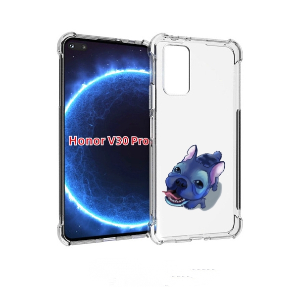 

Чехол бампер MyPads Синий Пес для Honor V30 Pro, Прозрачный, Tocco