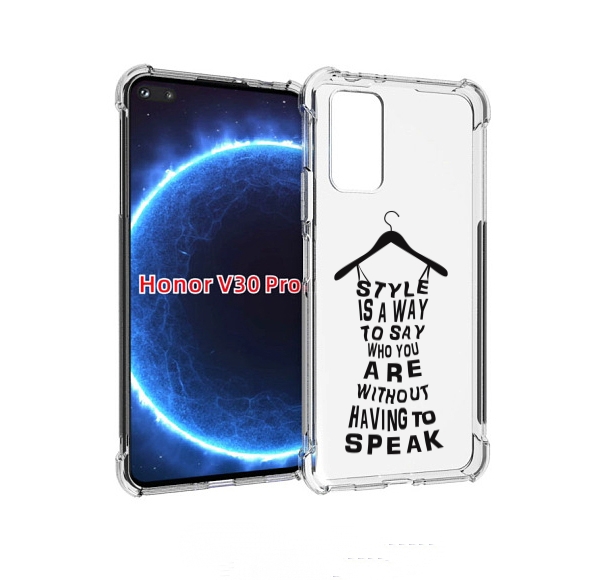 

Чехол бампер MyPads Сарафан-из-слов для Honor V30 Pro, Прозрачный, Tocco
