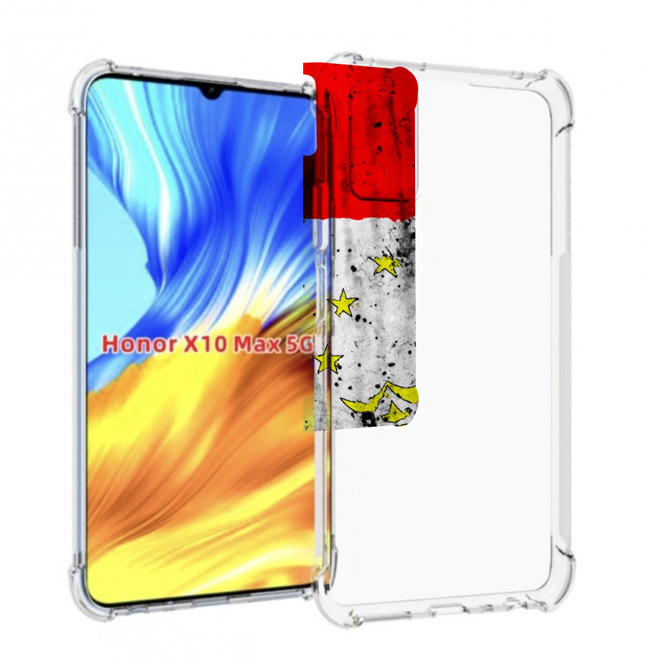 

Чехол MyPads герб флаг таджикистан для Honor X10 Max, Прозрачный, Tocco