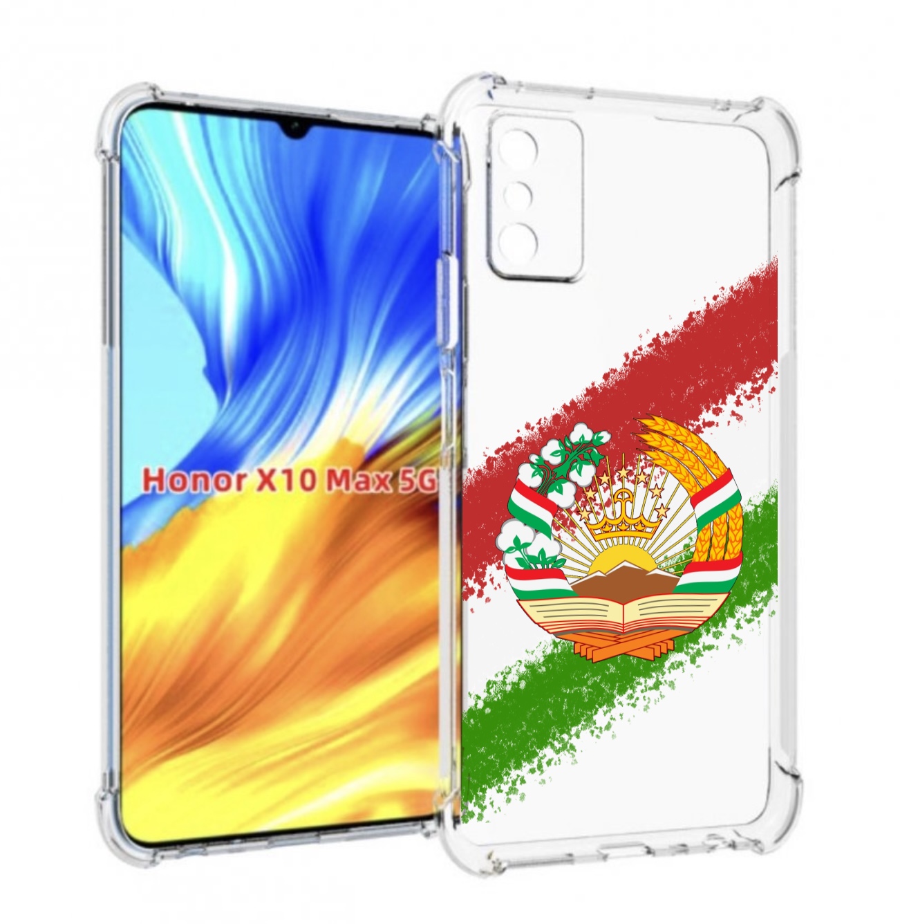 

Чехол MyPads герб флаг Таджикистана для Honor X10 Max, Прозрачный, Tocco