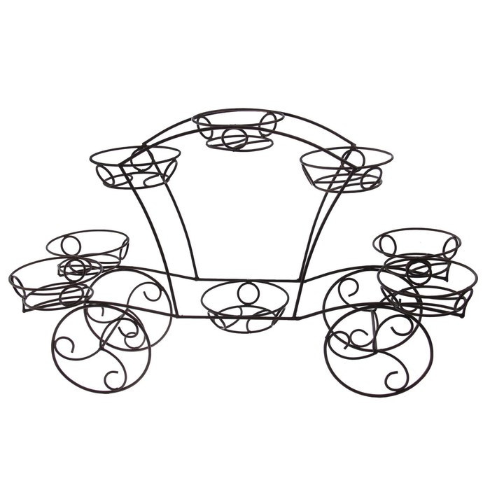 

Подставка для цветов «Карета», d=16 см, цвет чёрный