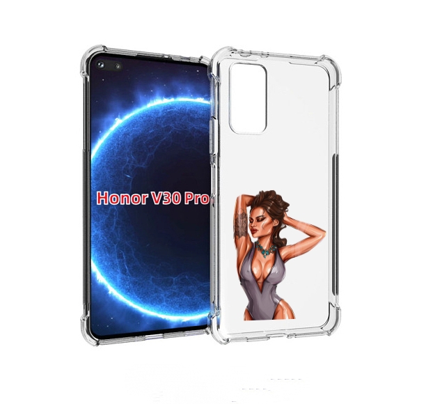 

Чехол бампер MyPads Роскошная-девушка женский для Honor V, Прозрачный, Tocco