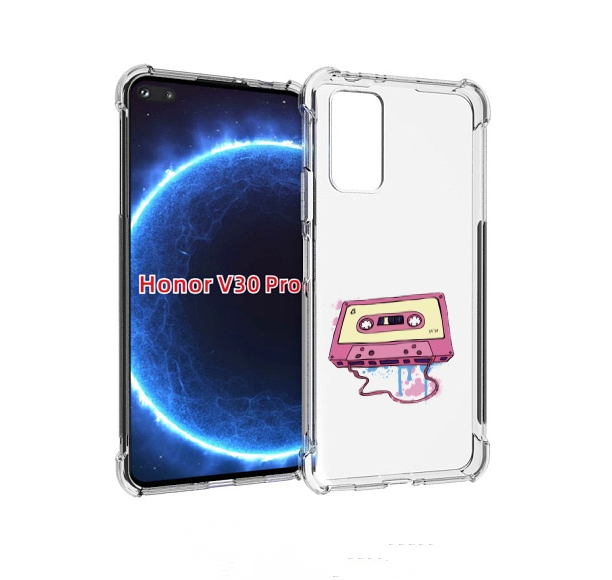 

Чехол бампер MyPads Розовая кассета для Honor V30 Pro, Прозрачный, Tocco