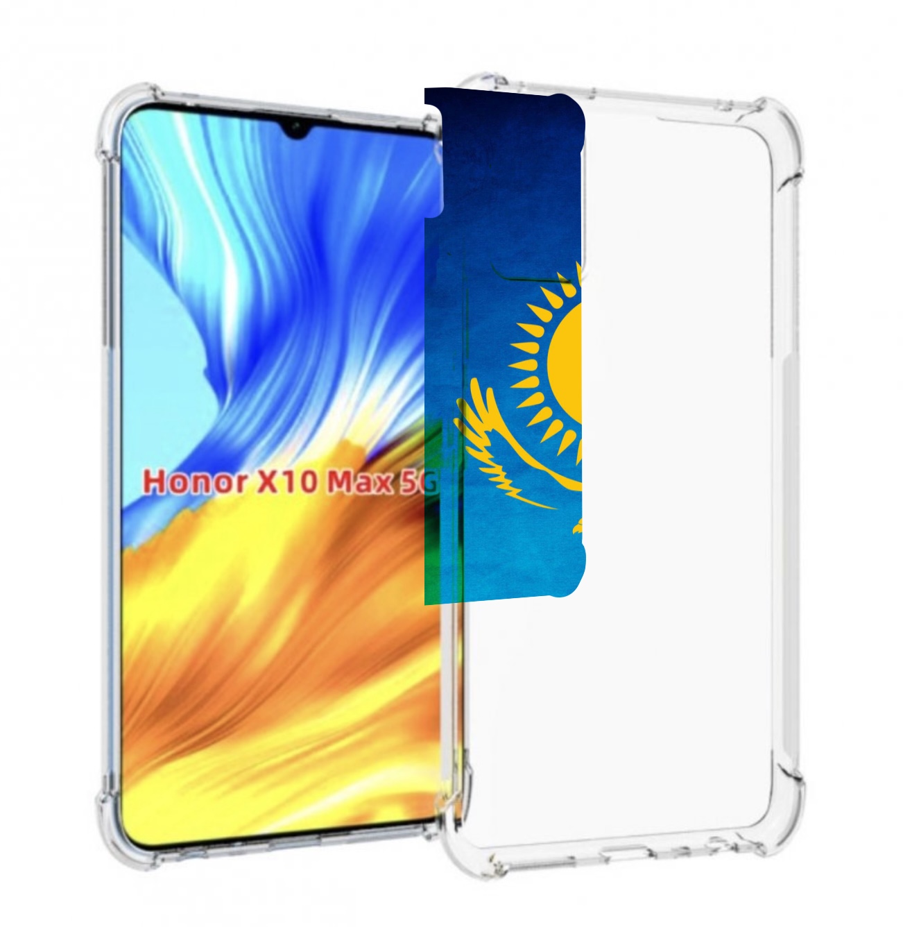 

Чехол MyPads герб и флаг казахстана для Honor X10 Max, Прозрачный, Tocco