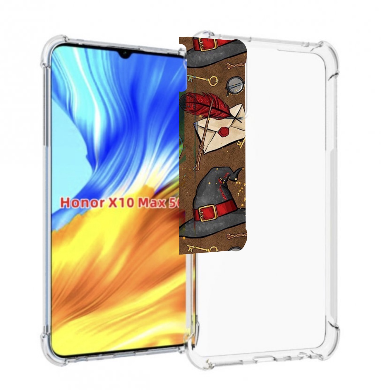 

Чехол MyPads гарри-поттер-вайб для Honor X10 Max, Прозрачный, Tocco