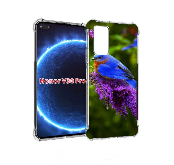 

Чехол бампер MyPads Птица-сиреневая для Honor V30 Pro, Прозрачный, Tocco