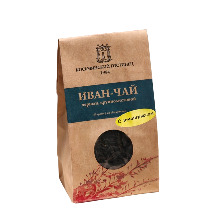 Косьминский гостинец Иван-чай крупнолистовой с лемонграссом крафт-пакет 50 г.