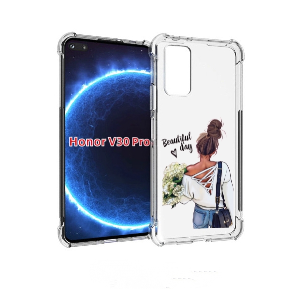 

Чехол бампер MyPads Прекрасный-день для Honor V30 Pro, Прозрачный, Tocco