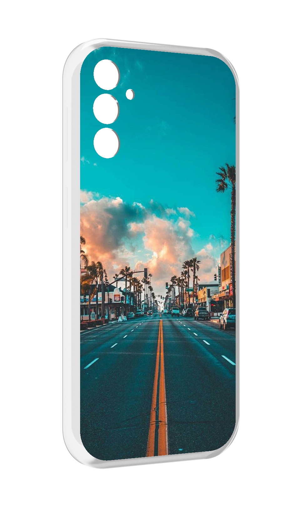 

Чехол MyPads дорога-в-лос-анджелес для Samsung Galaxy M13, Прозрачный, Tocco
