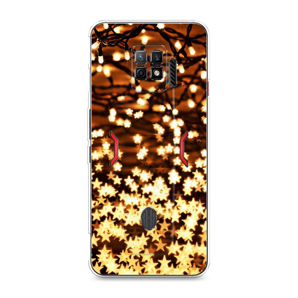 

Чехол на ZTE Nubia Red Magic 7 Pro "Новогодняя гирлянда", Золотистый, 136050-5
