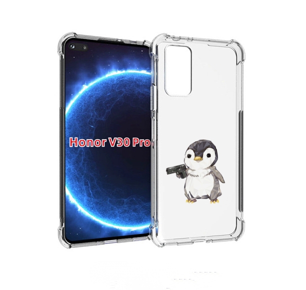

Чехол бампер MyPads Пингвин детский для Honor V30 Pro, Прозрачный, Tocco