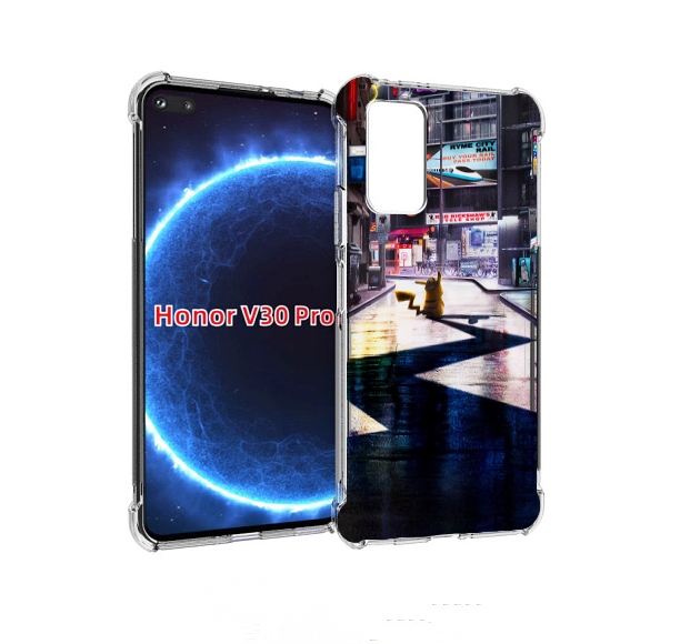 

Чехол бампер MyPads Пикачу-в-городе для Honor V30 Pro, Прозрачный, Tocco