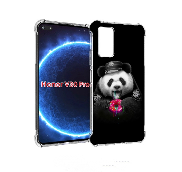 

Чехол бампер MyPads Панда-с-пончиком для Honor V30 Pro, Прозрачный, Tocco