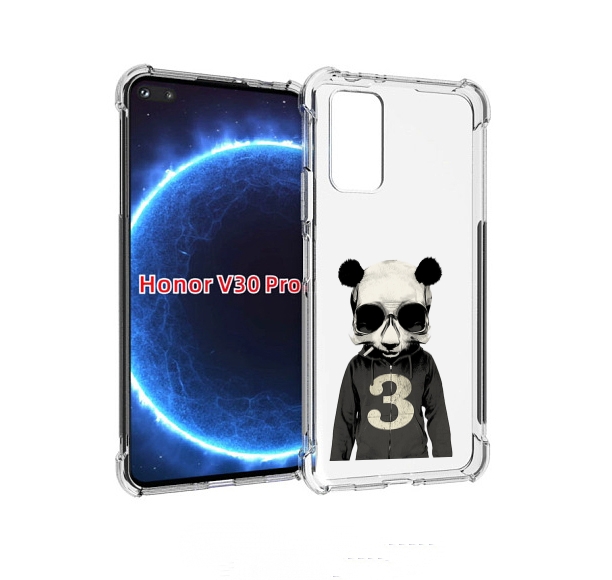 

Чехол бампер MyPads Панда-в-костюме для Honor V30 Pro, Прозрачный, Tocco