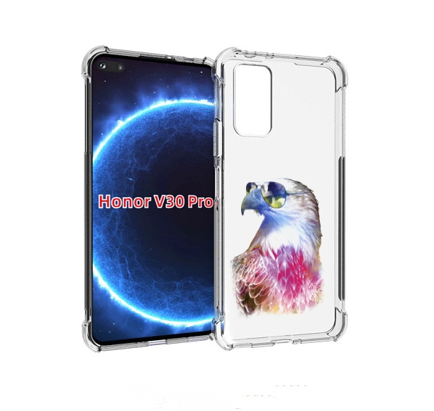 

Чехол бампер MyPads Орел в очках для Honor V30 Pro, Прозрачный, Tocco