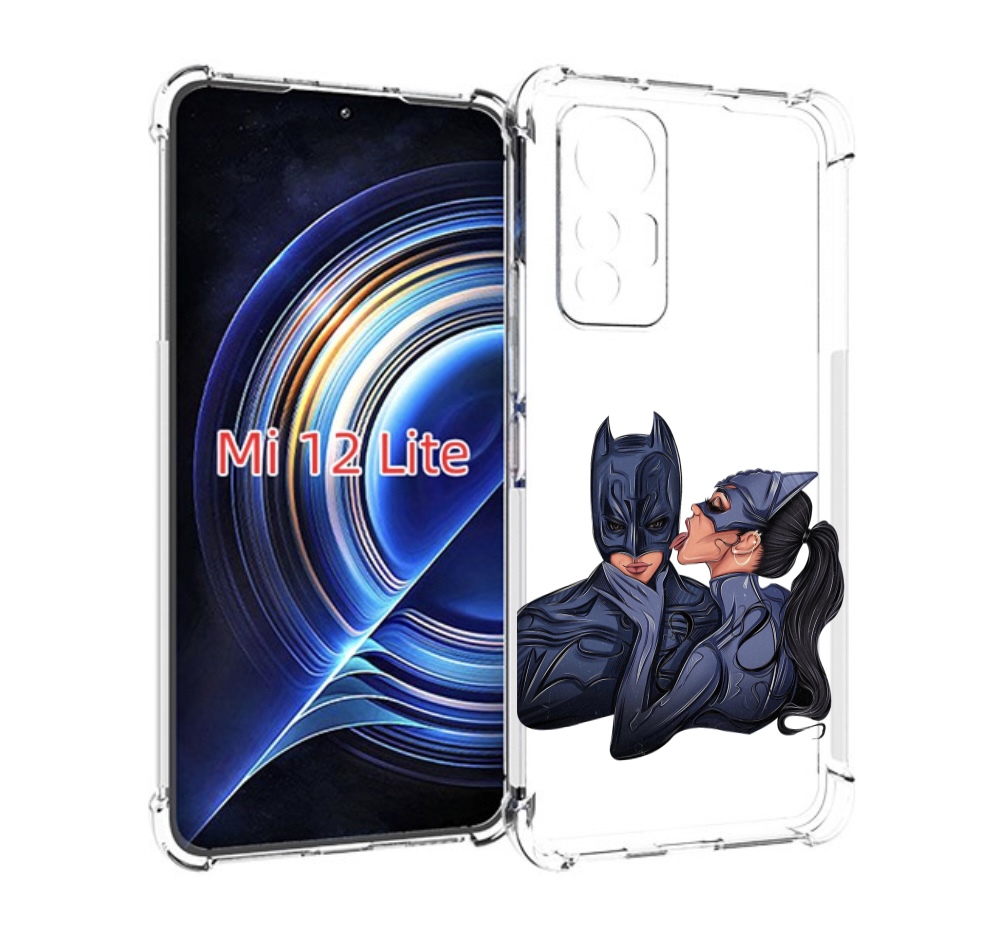 Чехол MyPads бетман-и-кошка для Xiaomi 12 Lite