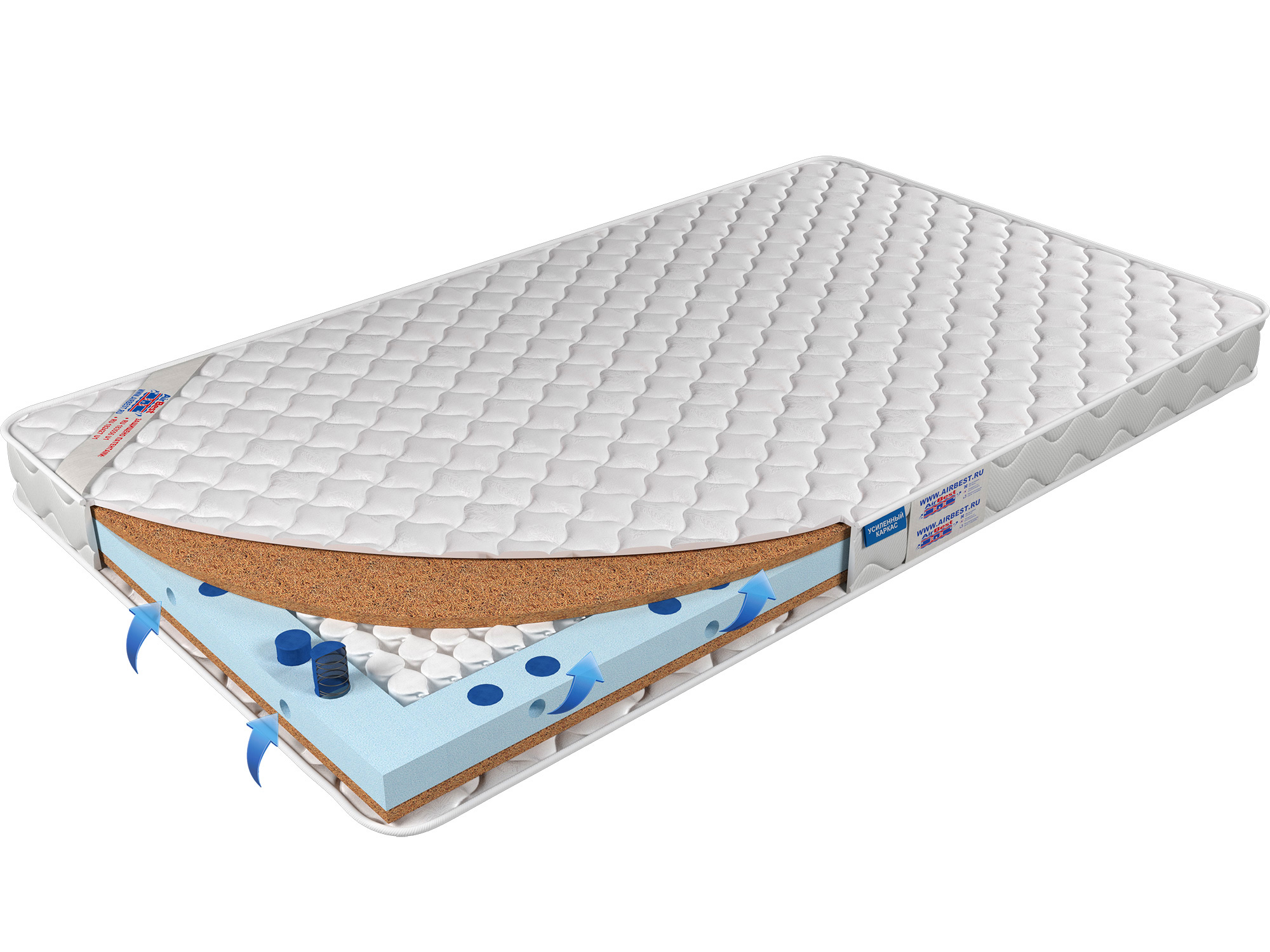 

Матрас Airbest Proper s1000 140x190x10, Белый, Матрас Airbest Proper s1000