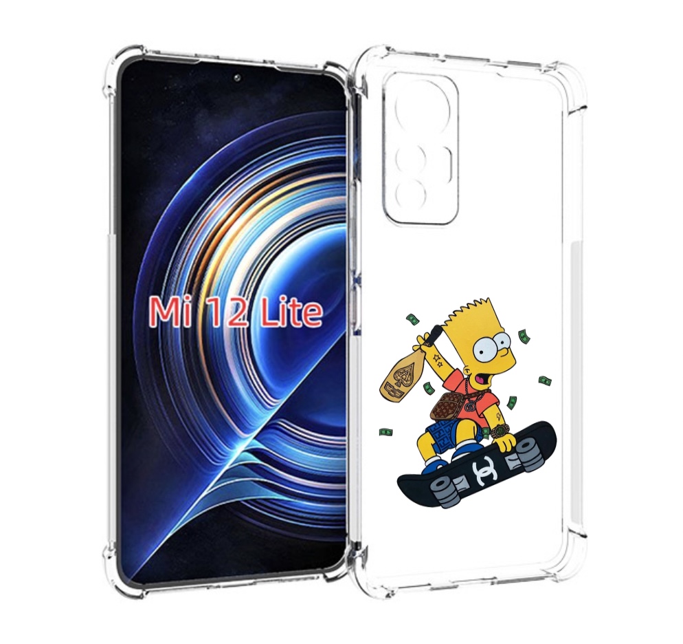 

Чехол MyPads барт-скейтер детский для Xiaomi 12 Lite, Прозрачный, Tocco