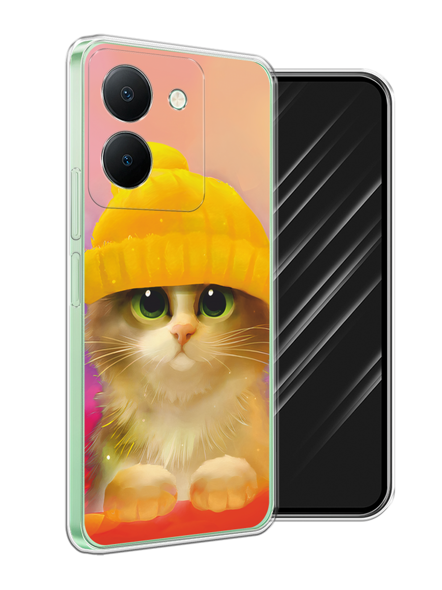

Чехол Awog на Vivo Y27S "Котенок в желтой шапке", Желтый, 269750-1