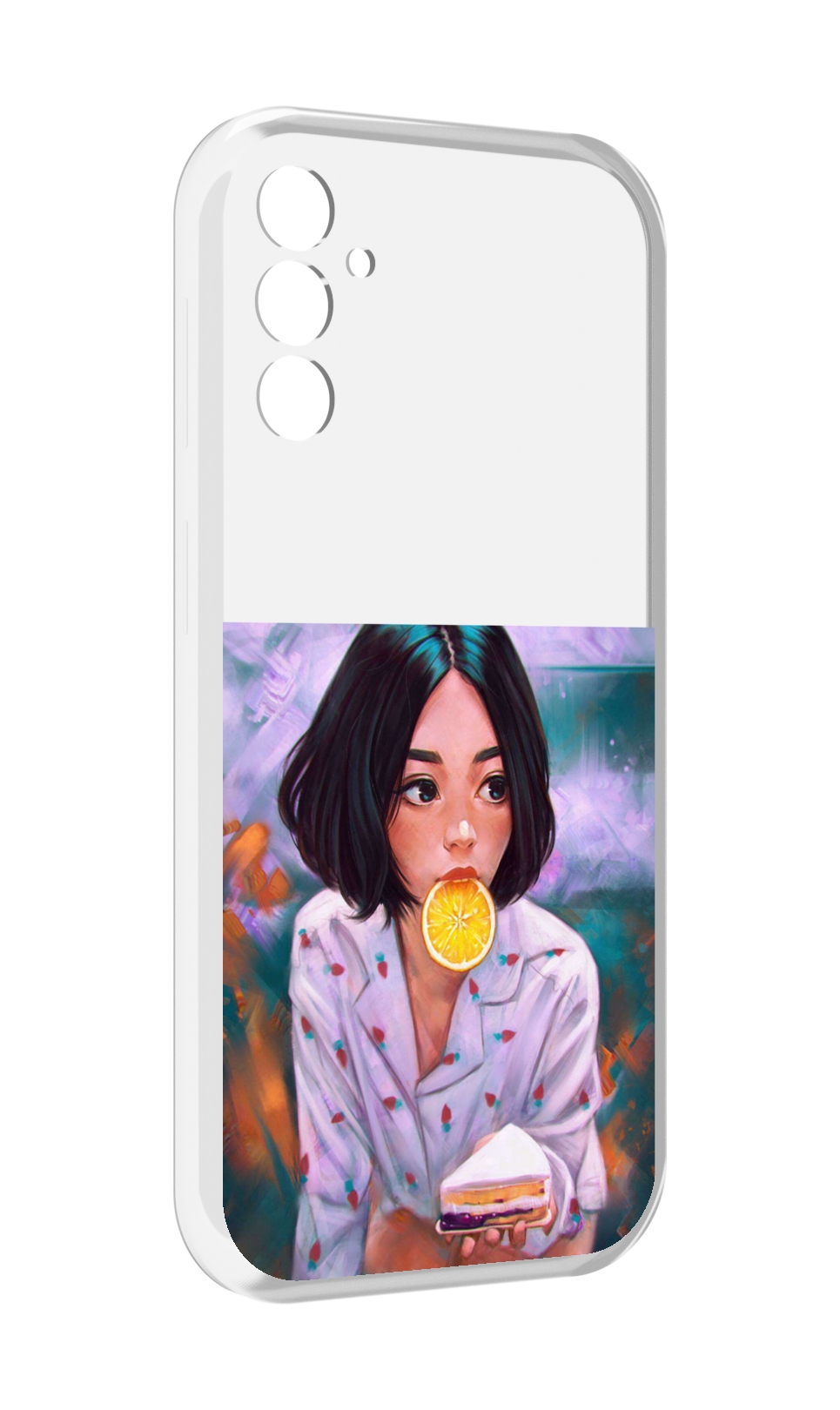 

Чехол MyPads девушка-с-чизкейком женский для Samsung Galaxy M13, Прозрачный, Tocco